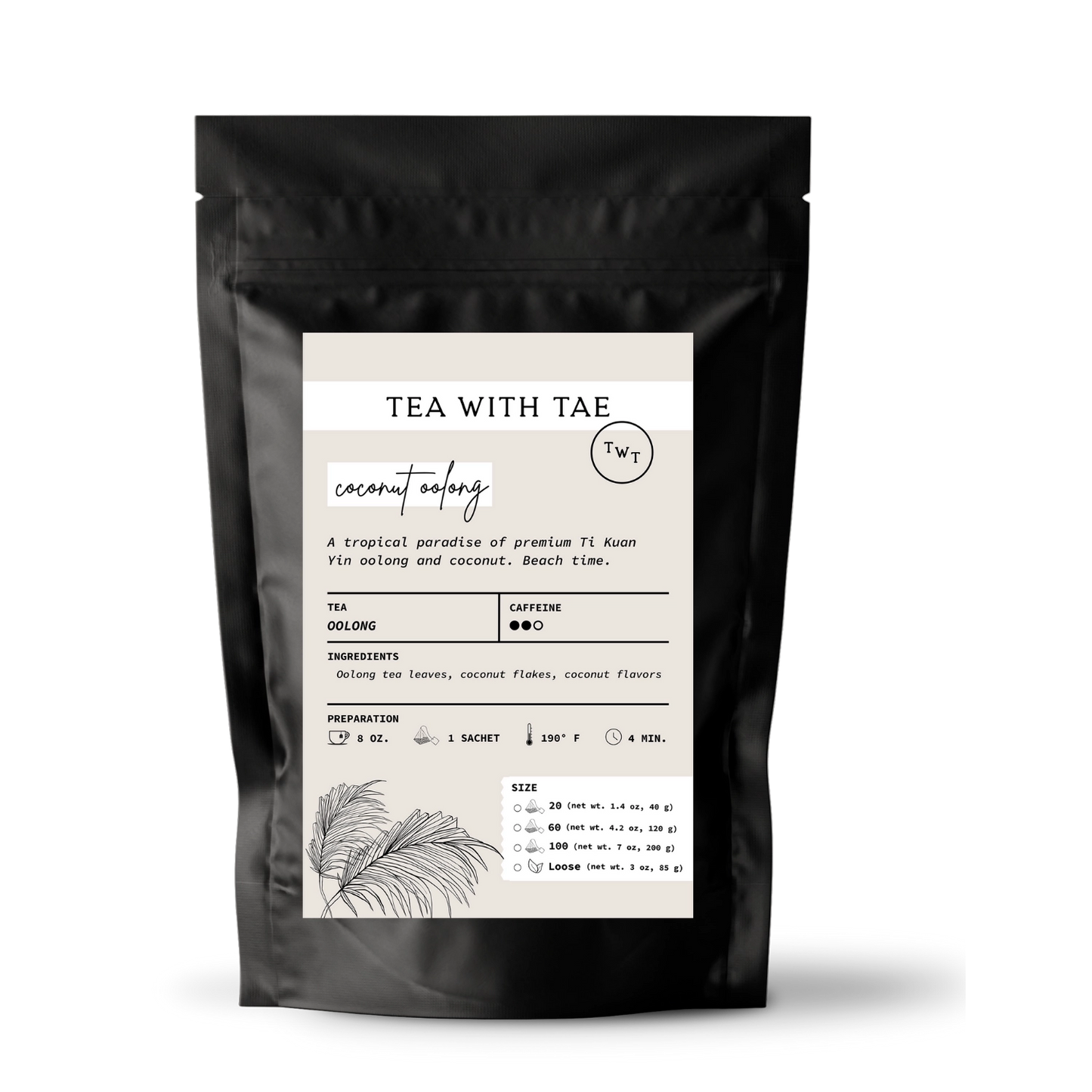 Coconut Oolong Tea Pouch - 20 Sachets