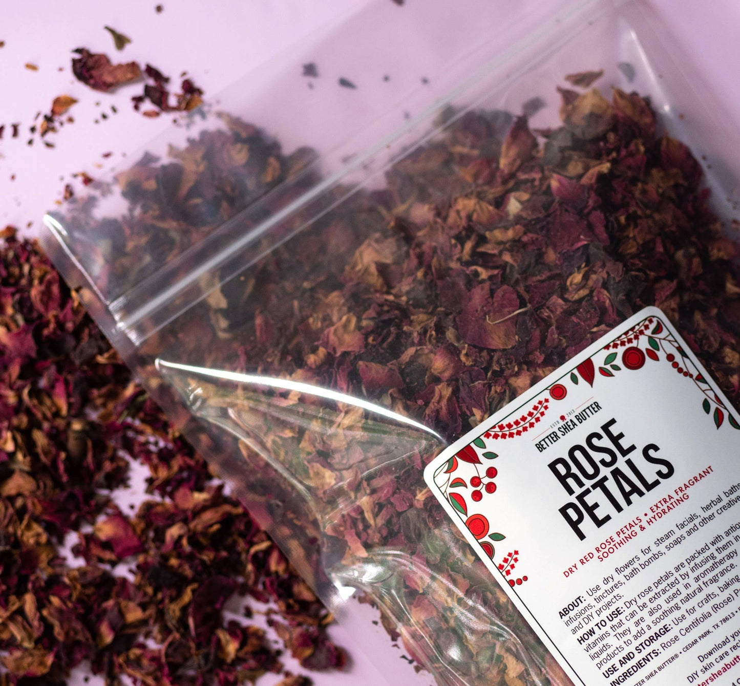 Bulk Red Rose Petals - For Teas, Soaps, Crafts