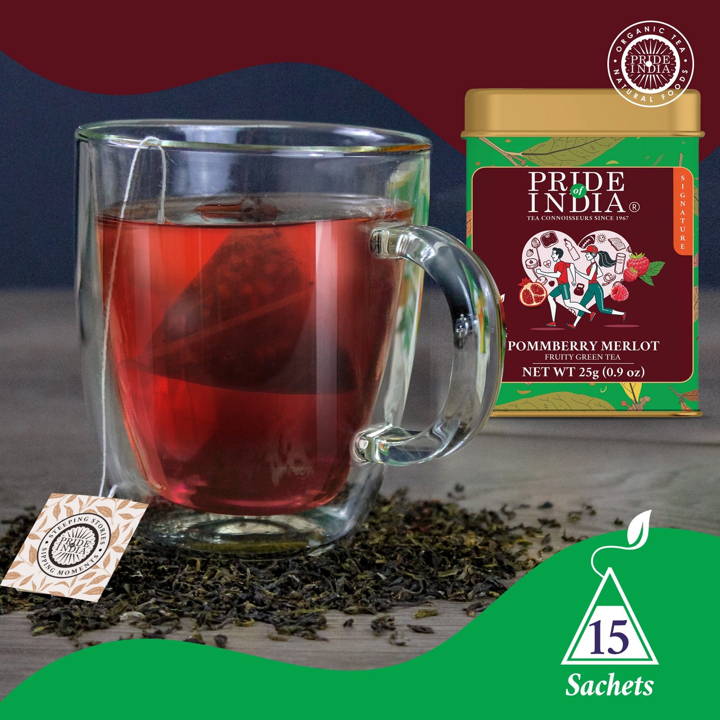 PommBerry Merlot - Fruity Green Tea Bags