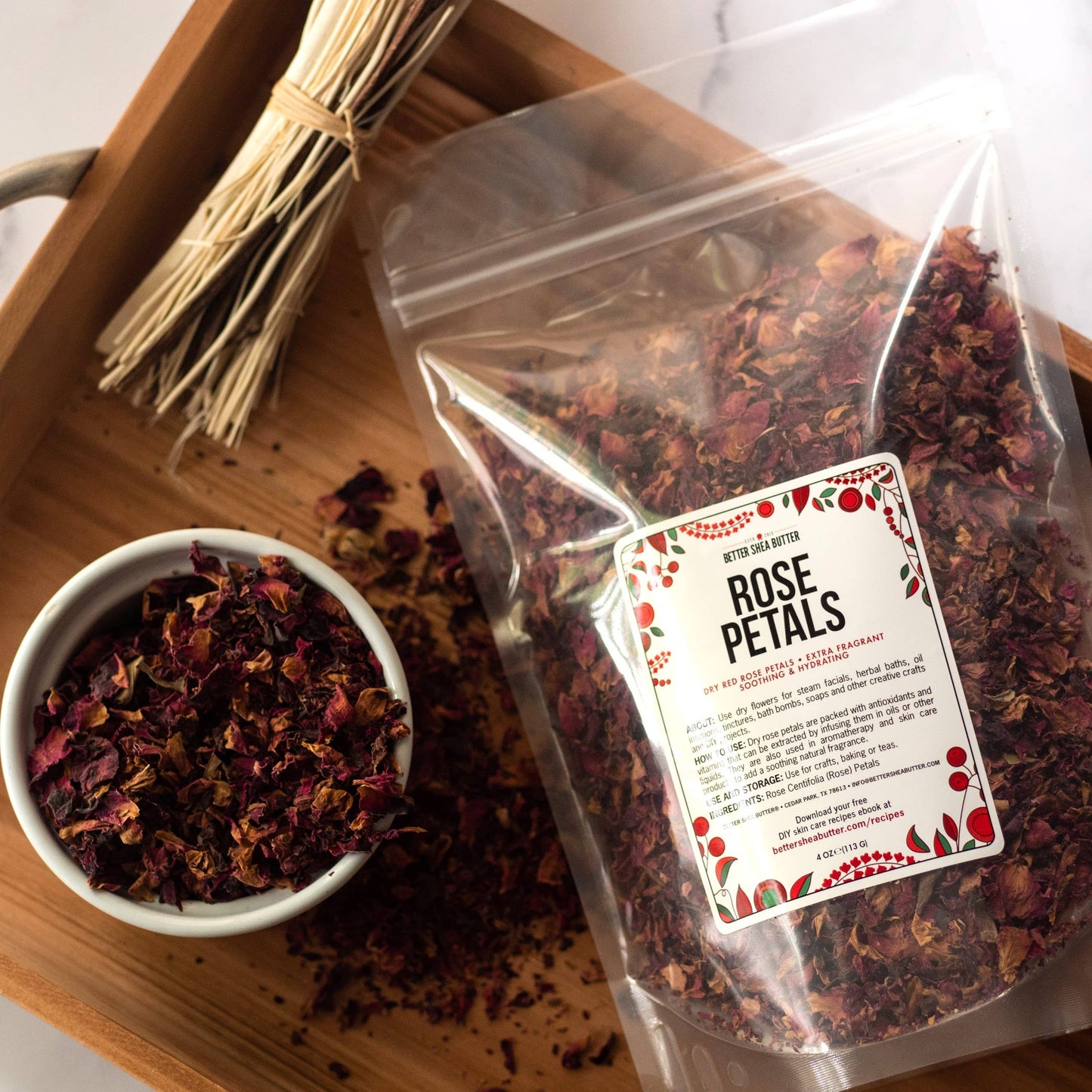Bulk Red Rose Petals - For Teas, Soaps, Crafts